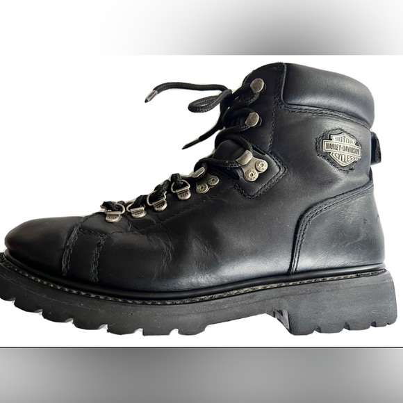 Harley Davidson Dipstick Boots Men's Size 8.5 Black Leather Motorcycle D91610 - Picture 5 of 16